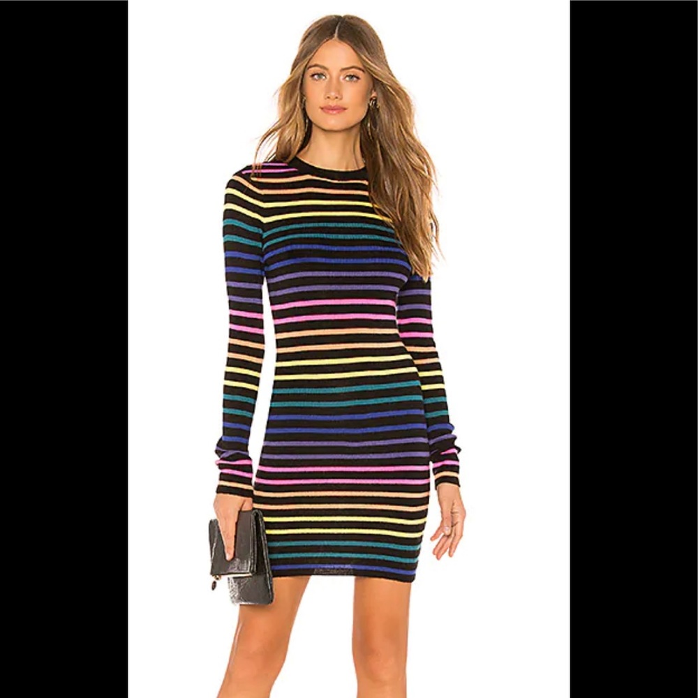 NWT - Lovers + Friends XS Rainbow Sweater Dress